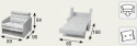 Markos Kanapa / Wersalka / Sofa OLA 80 MINI