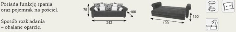 Markos Kanapa / Wersalka / Sofa WEGAS DL Markos Kanapa / Wersalka / Sofa WEGAS DL