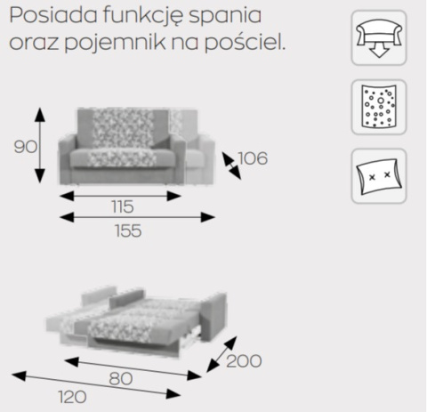 Markos Sofa MAGDA 120 Markos Sofa MAGDA 120