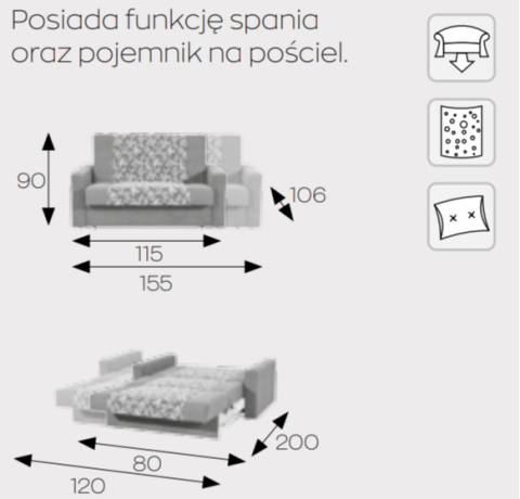 Markos Sofa MAGDA 80 Markos Sofa MAGDA 80