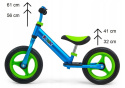 Milly Mally Rowerek Biegowy Sonic Blue Niebiesko Zielony regulacja wysokości kierownicy i siodełka dzwonek łożyskowane koła Milly Mally Rowerek Biegowy Sonic Blue Niebiesko Zielony regulacja wysokości kierownicy i siodełka dzwonek łożyskowane koła