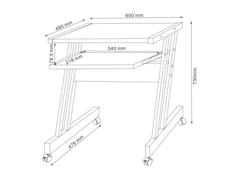 SIGNAL BIURKO B233 MDF CIEMNY BRĄZ / ALUMINIUM SIGNAL BIURKO B233 MDF CIEMNY BRĄZ / ALUMINIUM