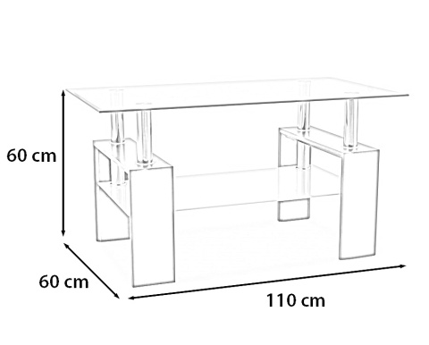 SIGNAL ŁAWA LISA III TRANSP./VENGE 110X60X60 SIGNAL ŁAWA LISA III TRANSP./VENGE 110X60X60