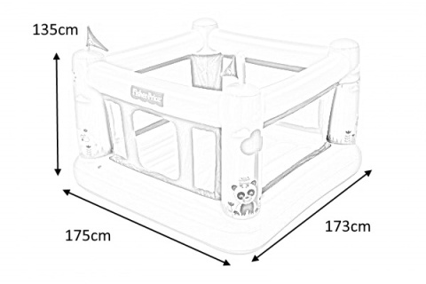 Bestway Bestway 93553 FISHER PRICE DMUCHANY ZAMEK TRAMPOLINA 175cm x 173m x 135cm Bestway Bestway 93553 FISHER PRICE DMUCHANY ZAMEK TRAMPOLINA 175cm x 173m x 135cm