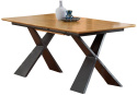 Halmar CHANDLER stół rozkładany 160-220x90 blat MDF okleina naturalna dąb naturalny / nogi stal malowana proszkowo czarny Halmar CHANDLER stół rozkładany 160-220x90 blat MDF okleina naturalna dąb naturalny / nogi stal malowana proszkowo czarny