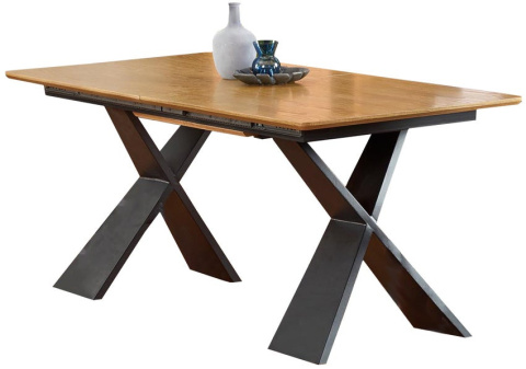 Halmar CHANDLER stół rozkładany 160-220x90 blat MDF okleina naturalna dąb naturalny / nogi stal malowana proszkowo czarny Halmar CHANDLER stół rozkładany 160-220x90 blat MDF okleina naturalna dąb naturalny / nogi stal malowana proszkowo czarny