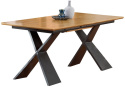 Halmar CHANDLER stół rozkładany 160-220x90 blat MDF okleina naturalna dąb naturalny / nogi stal malowana proszkowo czarny Halmar CHANDLER stół rozkładany 160-220x90 blat MDF okleina naturalna dąb naturalny / nogi stal malowana proszkowo czarny