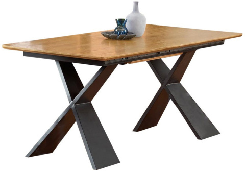 Halmar CHANDLER stół rozkładany 160-220x90 blat MDF okleina naturalna dąb naturalny / nogi stal malowana proszkowo czarny Halmar CHANDLER stół rozkładany 160-220x90 blat MDF okleina naturalna dąb naturalny / nogi stal malowana proszkowo czarny