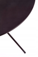 Halmar stół FONDI okrągły MDF lakierowany, stal malowana czarny