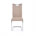 Halmar K224 krzesło na płozach Cappuccino ekoskóra/Chrom