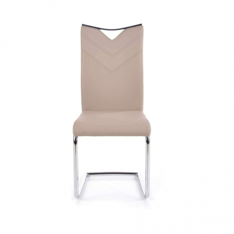 Halmar K224 krzesło na płozach Cappuccino ekoskóra/Chrom Halmar K224 krzesło na płozach Cappuccino ekoskóra/Chrom