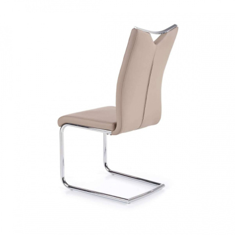 Halmar K224 krzesło na płozach Cappuccino ekoskóra/Chrom Halmar K224 krzesło na płozach Cappuccino ekoskóra/Chrom