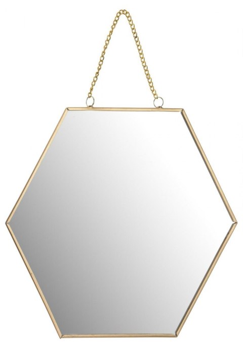 Intesi Lustro Hexa Gold L geometryczna metalowa rama w kolorze złota praktyczny dodatek do wnętrza będący jednocześnie ozdobą Intesi Lustro Hexa Gold L geometryczna metalowa rama w kolorze złota praktyczny dodatek do wnętrza będący jednocześnie ozdobą