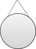 Intesi Lustro Lago okrągłe 29cm czarne rama metalowa zawieszane na łańcuszku metalowym czarnym do łazienki przedpokoju salonu Intesi Lustro Lago okrągłe 29cm czarne rama metalowa zawieszane na łańcuszku metalowym czarnym do łazienki przedpokoju salonu