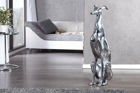 Invicta Interior INVICTA dekoracja GREYHOUND 70cm srebrna - aluminium Invicta Interior INVICTA dekoracja GREYHOUND 70cm srebrna - aluminium