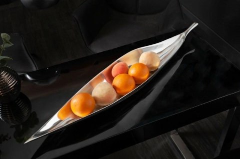 PATERA MISA LEAF 80 cm - ALUMINIUM SREBRNA Invicta Interior INVICTA NA SŁODYCZE OWOCE PATERA MISA LEAF 80 cm - ALUMINIUM SREBRNA Invicta Interior INVICTA NA SŁODYCZE OWOCE