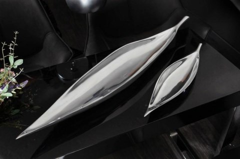 PATERA MISA LEAF 80 cm - ALUMINIUM SREBRNA Invicta Interior INVICTA NA SŁODYCZE OWOCE PATERA MISA LEAF 80 cm - ALUMINIUM SREBRNA Invicta Interior INVICTA NA SŁODYCZE OWOCE