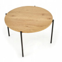 STÓŁ OKRĄGŁY fi 120 MORGAN Halmar MDF laminowany DĄB ZŁOTY / NOGI STAL malowana proszkowo CZARNY DO DOMU I DO LOKALU STÓŁ OKRĄGŁY fi 120 MORGAN Halmar MDF laminowany DĄB ZŁOTY / NOGI STAL malowana proszkowo CZARNY DO DOMU I DO LOKALU