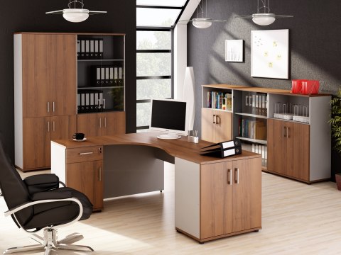 Meble Biurowe Kontenerek Komoda Silver K53BL orzech Camaro + szara platyna Meble Biurowe Kontenerek Komoda Silver K53BL orzech Camaro + szara platyna