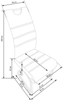 Halmar K371 krzesło na płozach Brązowe ekoskóra/metal Halmar K371 krzesło na płozach Brązowe ekoskóra/metal
