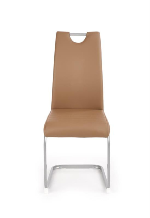 Halmar K371 krzesło na płozach Brązowe ekoskóra/metal Halmar K371 krzesło na płozach Brązowe ekoskóra/metal