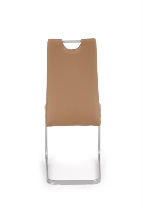 Halmar K371 krzesło na płozach Brązowe ekoskóra/metal Halmar K371 krzesło na płozach Brązowe ekoskóra/metal