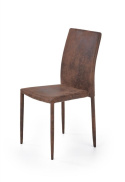 Halmar K375 krzesło ciemno brązowe ekoskóra