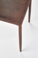 Halmar K375 krzesło ciemno brązowe ekoskóra