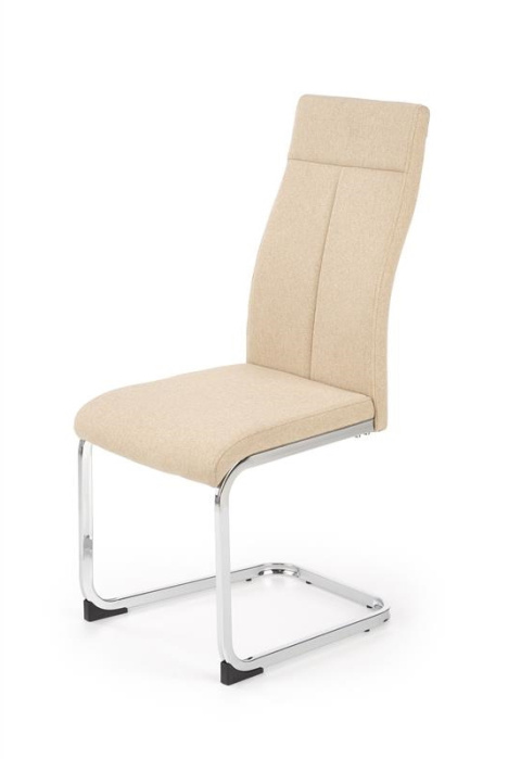 Halmar K370 krzesło na płozach Beżowe tkanina/stal Halmar K370 krzesło na płozach Beżowe tkanina/stal