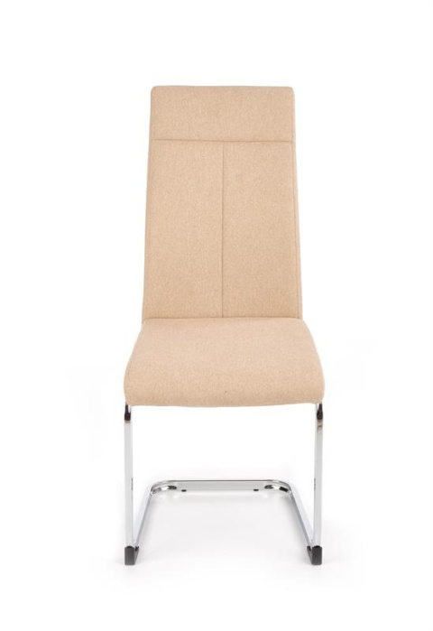 Halmar K370 krzesło na płozach Beżowe tkanina/stal Halmar K370 krzesło na płozach Beżowe tkanina/stal