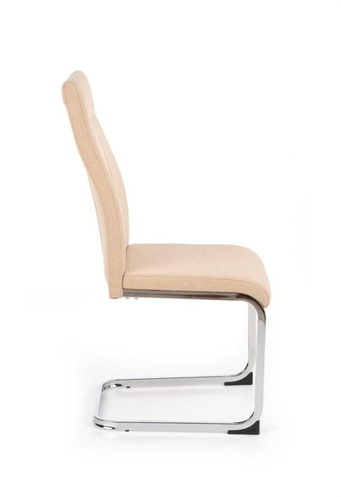 Halmar K370 krzesło na płozach Beżowe tkanina/stal Halmar K370 krzesło na płozach Beżowe tkanina/stal