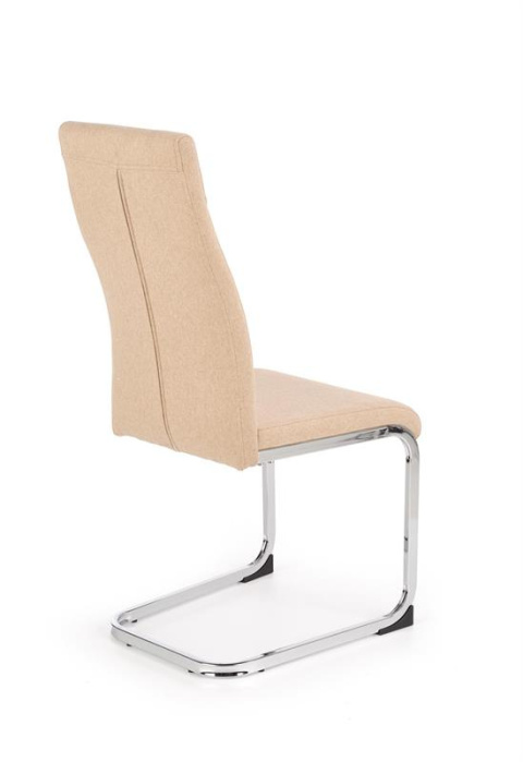 Halmar K370 krzesło na płozach Beżowe tkanina/stal Halmar K370 krzesło na płozach Beżowe tkanina/stal