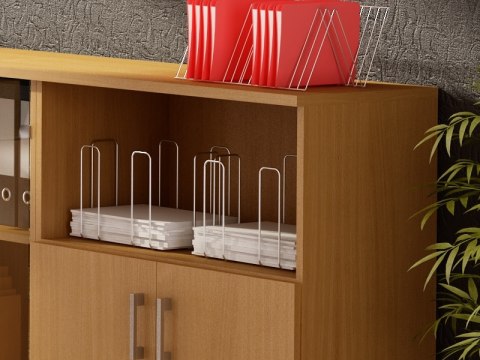 Meble Biurowe Regał Silver R80-5C buk bawaria + szara platyna na książki segregatory Meble Biurowe Regał Silver R80-5C buk bawaria + szara platyna na książki segregatory