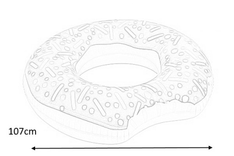 Bestway Bestway 36118 KOŁO KÓŁKO DO PŁYWANIA DONUT 107cm POMPOWANE BRĄZ łatwe do napompowania Bestway Bestway 36118 KOŁO KÓŁKO DO PŁYWANIA DONUT 107cm POMPOWANE BRĄZ łatwe do napompowania