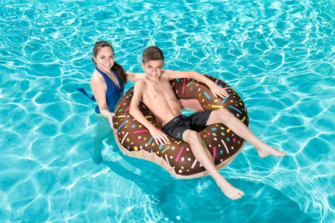 Bestway Bestway 36118 KOŁO KÓŁKO DO PŁYWANIA DONUT 107cm POMPOWANE BRĄZ łatwe do napompowania Bestway Bestway 36118 KOŁO KÓŁKO DO PŁYWANIA DONUT 107cm POMPOWANE BRĄZ łatwe do napompowania