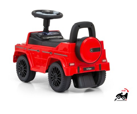 Milly Mally Pojazd Jeździk MERCEDES G350d Red S Czerwony autko Chodzik Pchacz schowek pod siedzeniem oparcie 12 m+ klakson Milly Mally Pojazd Jeździk MERCEDES G350d Red S Czerwony autko Chodzik Pchacz schowek pod siedzeniem oparcie 12 m+ klakson