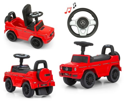 Milly Mally Pojazd Jeździk MERCEDES G350d Red S Czerwony autko Chodzik Pchacz schowek pod siedzeniem oparcie 12 m+ klakson Milly Mally Pojazd Jeździk MERCEDES G350d Red S Czerwony autko Chodzik Pchacz schowek pod siedzeniem oparcie 12 m+ klakson