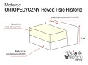 Materac piankowy Hevea Psie Historie ortopedyczny 120x80 (musztardowy)