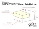 Materac piankowy Hevea Psie Historie ortopedyczny 120x80 (szary ciemny)