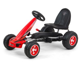 Milly Mally Gokart na pedały jeździk Pojazd Viper Red Czerwony fotel regulowany 3lata+ jazda przód tył ręczny hamulec sportowy