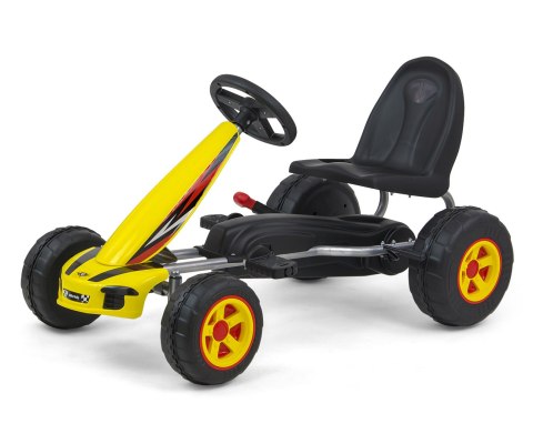 Milly Mally Pojazd Gokart na pedały Jeździk Viper Yellow Żółty regulowane siedzisko hamulec sportowa kierownica 3lata+ Milly Mally Pojazd Gokart na pedały Jeździk Viper Yellow Żółty regulowane siedzisko hamulec sportowa kierownica 3lata+