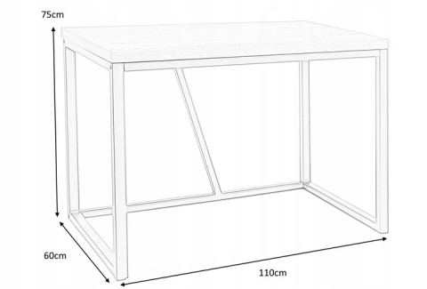 SIGNAL BIURKO SILVIO OKLEINA NATURALNA DĄB / CZARNY 110X60X75 SIGNAL BIURKO SILVIO OKLEINA NATURALNA DĄB / CZARNY 110X60X75