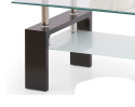 Halmar ława DIANA INTRO prostokątna wenge MDF laminowany szkło transparentny 100x60 z półką Halmar ława DIANA INTRO prostokątna wenge MDF laminowany szkło transparentny 100x60 z półką