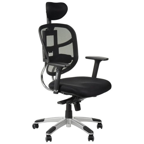 Fotel obrotowy HN-5018 CZARNY - krzesło biurowe do biurka - TILT, ZAGŁÓWEK Fotel obrotowy HN-5018 CZARNY - krzesło biurowe do biurka - TILT, ZAGŁÓWEK