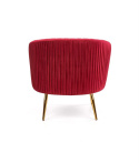 Halmar CROWN fotel wypoczynkowy bordowy tkanina velvet / złoty Halmar CROWN fotel wypoczynkowy bordowy tkanina velvet / złoty