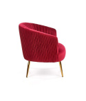 Halmar CROWN fotel wypoczynkowy bordowy tkanina velvet / złoty Halmar CROWN fotel wypoczynkowy bordowy tkanina velvet / złoty