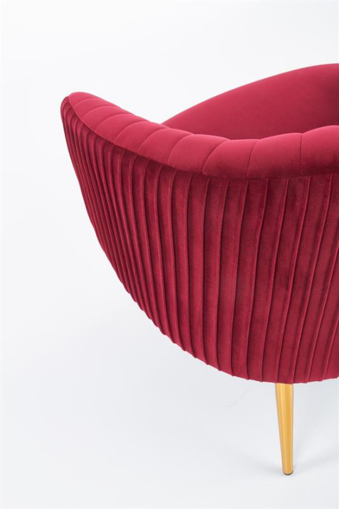Halmar CROWN fotel wypoczynkowy bordowy tkanina velvet / złoty Halmar CROWN fotel wypoczynkowy bordowy tkanina velvet / złoty