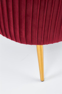 Halmar CROWN fotel wypoczynkowy bordowy tkanina velvet / złoty Halmar CROWN fotel wypoczynkowy bordowy tkanina velvet / złoty