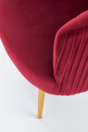 Halmar CROWN fotel wypoczynkowy bordowy tkanina velvet / złoty Halmar CROWN fotel wypoczynkowy bordowy tkanina velvet / złoty