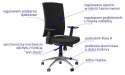 Fotel obrotowy KB-8922B/ALU CZARNY - krzesło biurowe do biurka - TILT